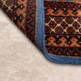 Shalimar-e-Firdaus – Hand Knotted Wool Rug in Turquoise Blue/Brown