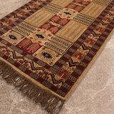 Sahar-e-Kangri – Hand Knotted Wool Rug in Brown/Maroon