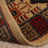 Sahar-e-Kangri – Hand Knotted Wool Rug in Brown/Maroon