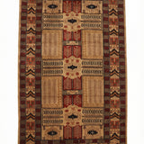 Sahar-e-Kangri – Hand Knotted Wool Rug in Brown/Maroon