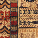 Sahar-e-Kangri – Hand Knotted Wool Rug in Brown/Maroon