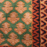 Zaffarani – Hand Knotted Wool Rug in Moss Green/Brown