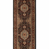 Yemberzal – Hand Knotted Wool Rug in Navy Blue/Rust