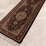 Yemberzal – Hand Knotted Wool Rug in Navy Blue/Rust