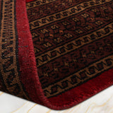 Rudgar – Hand Knotted Wool Rug in Crimson Red/Brown