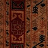 Kohband – Hand Knotted Wool Rug in Brown/Maroon