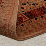 Kohband – Hand Knotted Wool Rug in Brown/Maroon