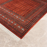 Ruh Miraj – Hand Knotted Wool Rug in Rust/Black