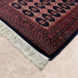Farvahar – Hand Knotted Wool Rug in Navy Blue/Brown