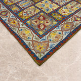 Parandaz – Chain Stitch Embroidery Cotton Rug in Cream/Red