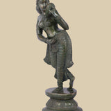Lady with Mirror – Sculpture in Brass