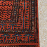 Dastkaar – Hand Knotted Wool Rug in Rust/Black