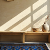 Farozzan – Hand Knotted Wool Rug in Turquoise Blue/Brown