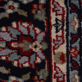 Mehraban – Hand Knotted Wool Rug in Maroon/Navy Blue