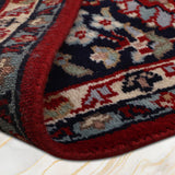 Mehraban – Hand Knotted Wool Rug in Maroon/Navy Blue