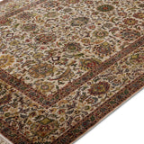 Nigaristan– Hand Knotted Silk Rug in Beige/Sage Green