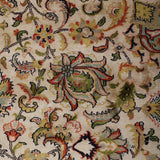 Nigaristan– Hand Knotted Silk Rug in Beige/Sage Green
