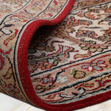 Ruhara – Hand Knotted Silk Rug in Red/Ivory