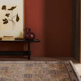Gulsham-e-Bahar – Hand Knotted Silk Rug in Navy Blue/Cream