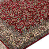 Zar-e-Shaam – Hand Knotted Silk Rug in Crimsion Red/Ivory