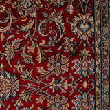 Zar-e-Shaam – Hand Knotted Silk Rug in Crimsion Red/Ivory