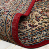 Zar-e-Shaam – Hand Knotted Silk Rug in Crimsion Red/Ivory