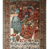 Sukhan – Hand Knotted Silk Rug in Blue/Cream
