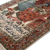 Sukhan – Hand Knotted Silk Rug in Blue/Cream