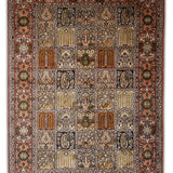 Darbandi – Hand Knotted Silk Rug in Peach/Ivory