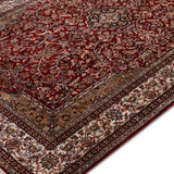 Crimson Darbar – Hand Knotted Silk Rug in Ribbon Red/Ivory