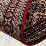 Crimson Darbar – Hand Knotted Silk Rug in Ribbon Red/Ivory