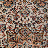 Noor-e-Safed – Hand Knotted Silk Rug in Cream/Peach
