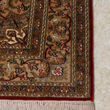 Shaan-e-Gulistan – Hand Knotted Silk Rug in Ribbon Red/Sage Green