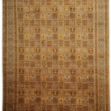 Amber Tesselate – Hand Knotted Silk Rug in Rust/Mustard