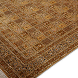 Amber Tesselate – Hand Knotted Silk Rug in Rust/Mustard