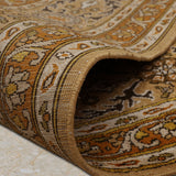 Amber Tesselate – Hand Knotted Silk Rug in Rust/Mustard