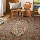 Ivory Court – Hand Knotted Silk Rug in Cream/Peach