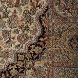 Ivory Court – Hand Knotted Silk Rug in Cream/Peach