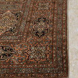 Ivory Court – Hand Knotted Silk Rug in Cream/Peach