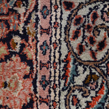 Afsana Medallion – Hand Knotted Silk Rug in Peach/Light Blue