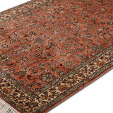 Roshan Jaal – Hand Knotted Silk Rug in Peach/Cream