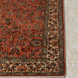 Roshan Jaal – Hand Knotted Silk Rug in Peach/Cream