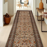 Sutradhar Trail – Hand Knotted Silk Rug in Cream/Peach