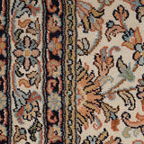 Sutradhar Trail – Hand Knotted Silk Rug in Cream/Peach