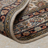Sutradhar Trail – Hand Knotted Silk Rug in Cream/Peach