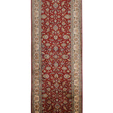 Laal Zari Path – Hand Knotted Silk Rug in Maroon/Cream