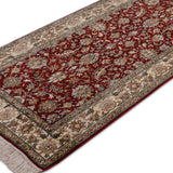 Laal Zari Path – Hand Knotted Silk Rug in Maroon/Cream