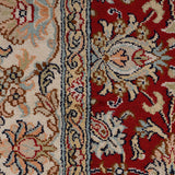 Laal Zari Path – Hand Knotted Silk Rug in Maroon/Cream