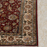 Laal Zari Path – Hand Knotted Silk Rug in Maroon/Cream