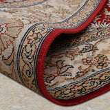 Laal Zari Path – Hand Knotted Silk Rug in Maroon/Cream